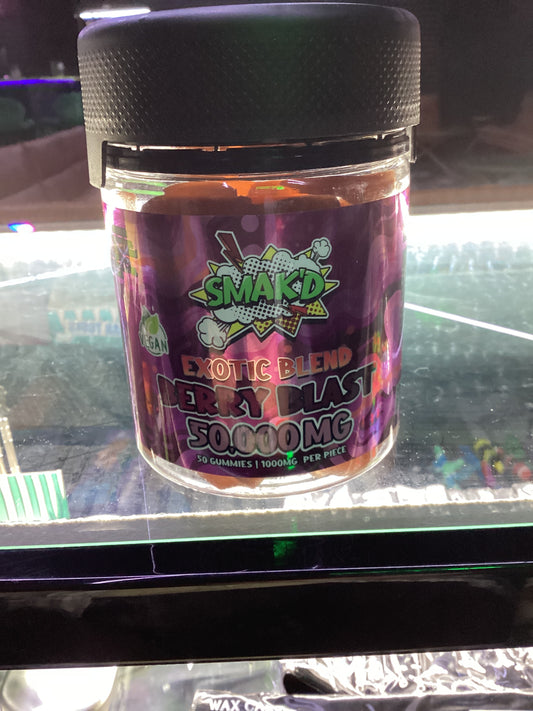 Smack’d gummies exotic blend berry blast 50,000mg 50ct