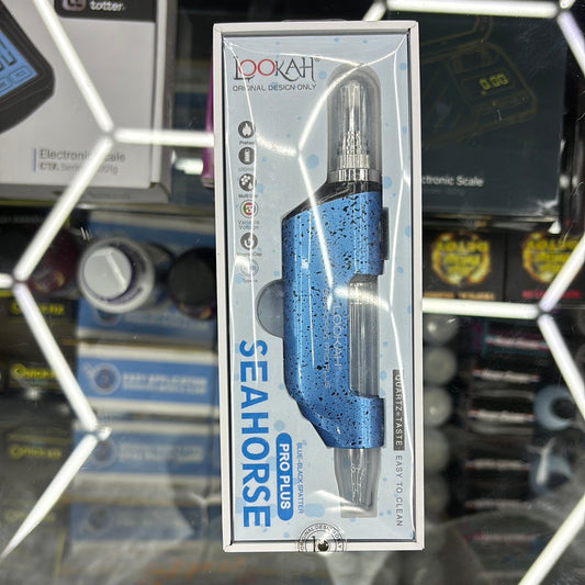 Lookah seahorse pro plus blue & black splattered dots