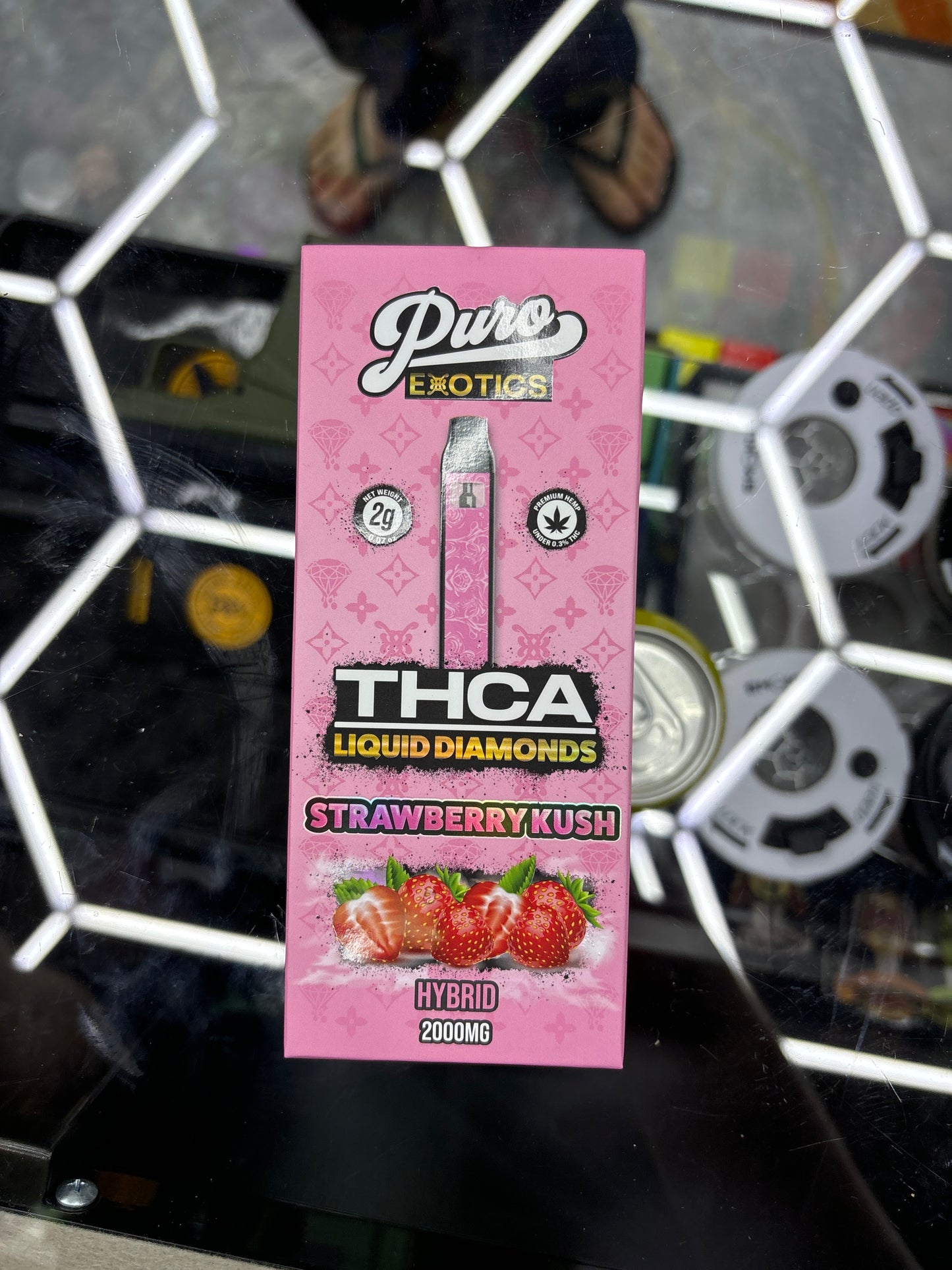 Puro thca liquid diamonds strawberry kush , 2G hybrid