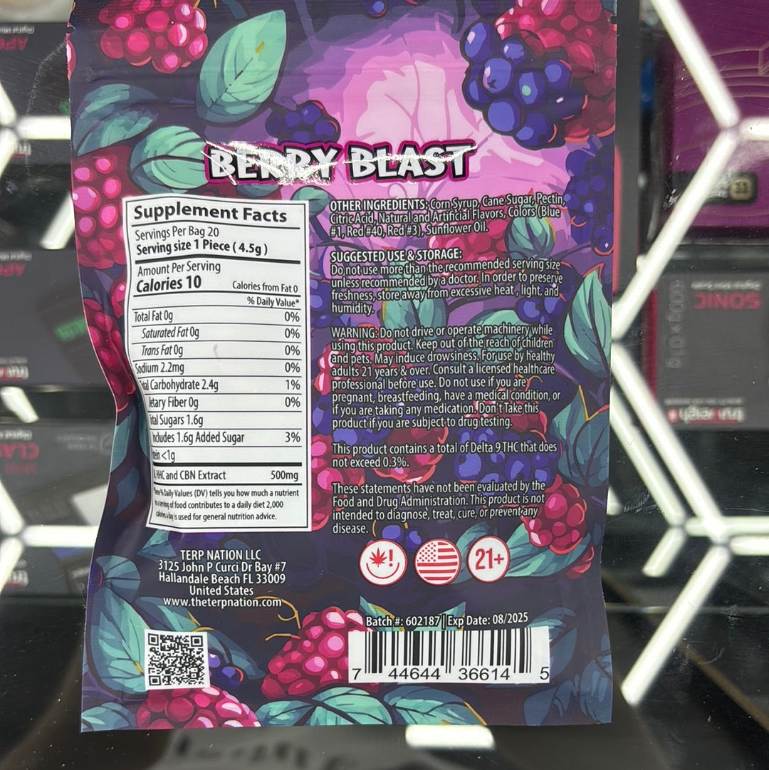 Smak’d exotic blend berry blast 10,000 MG