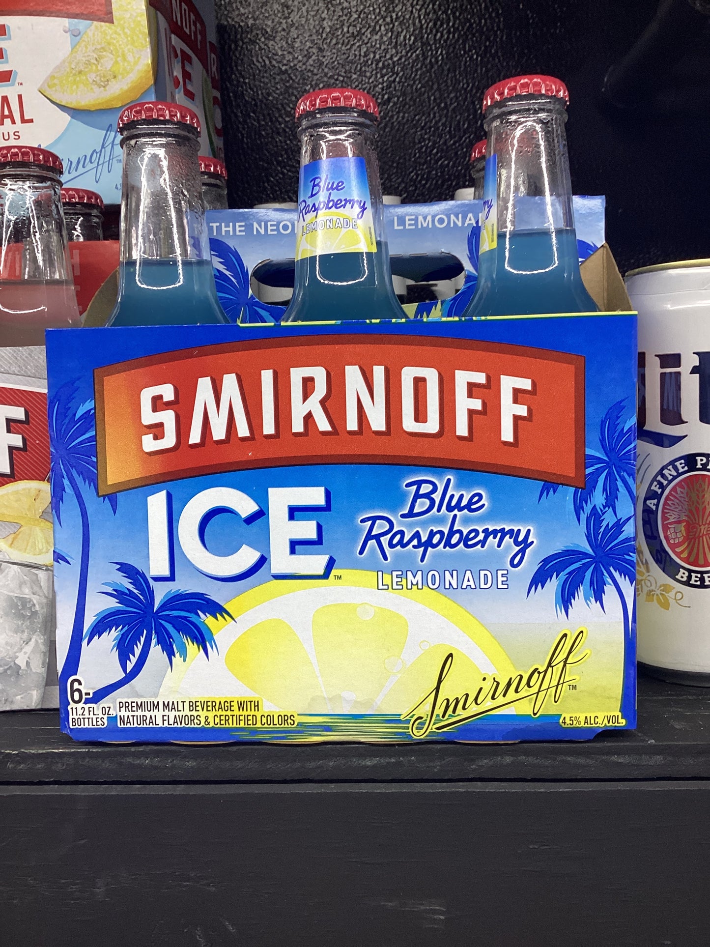Smirnoff ice blue raspberry lemonade 6 pack bottles