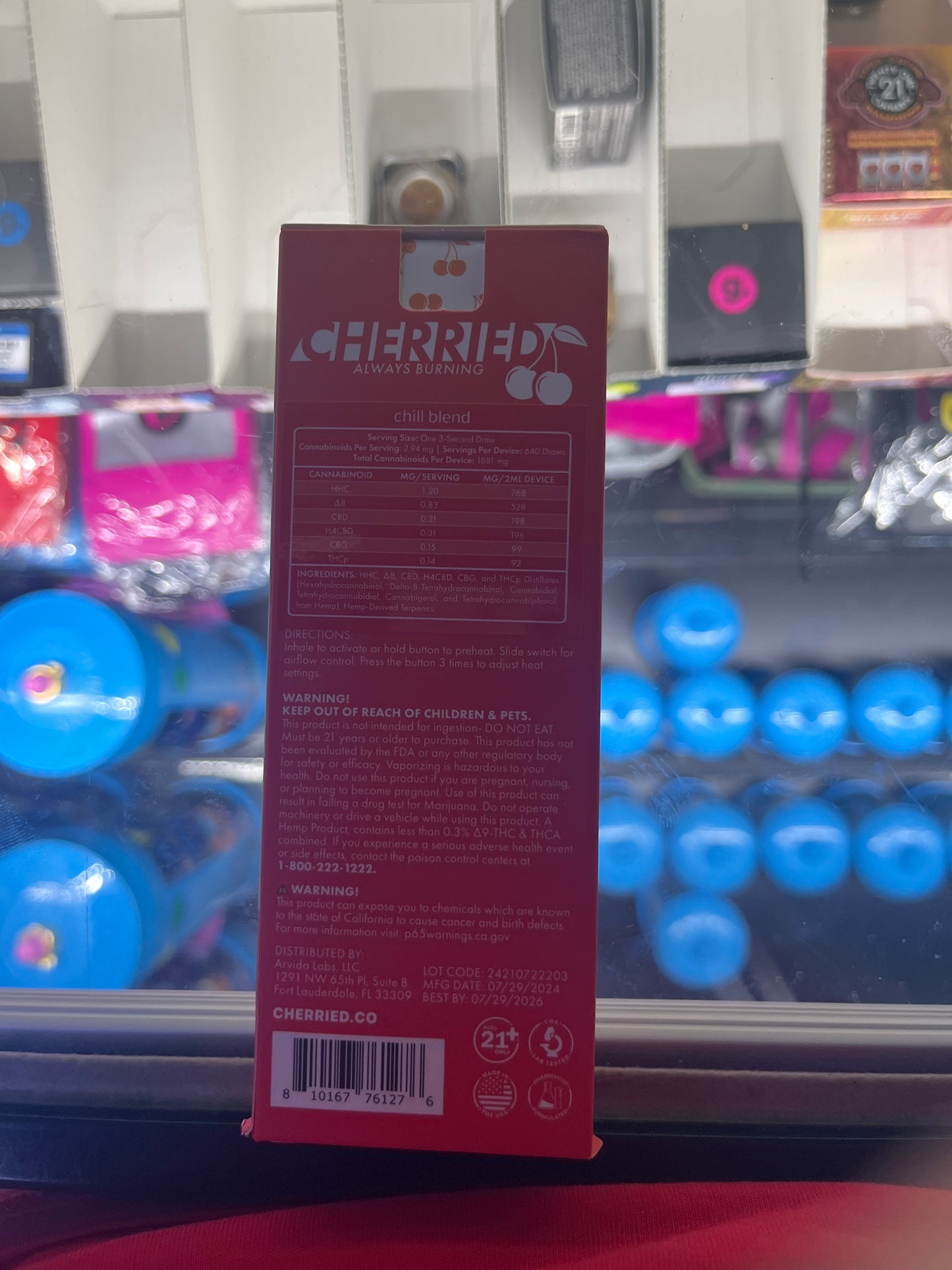 Cherried chill blend 2g dispo peanut butter breath hybrid