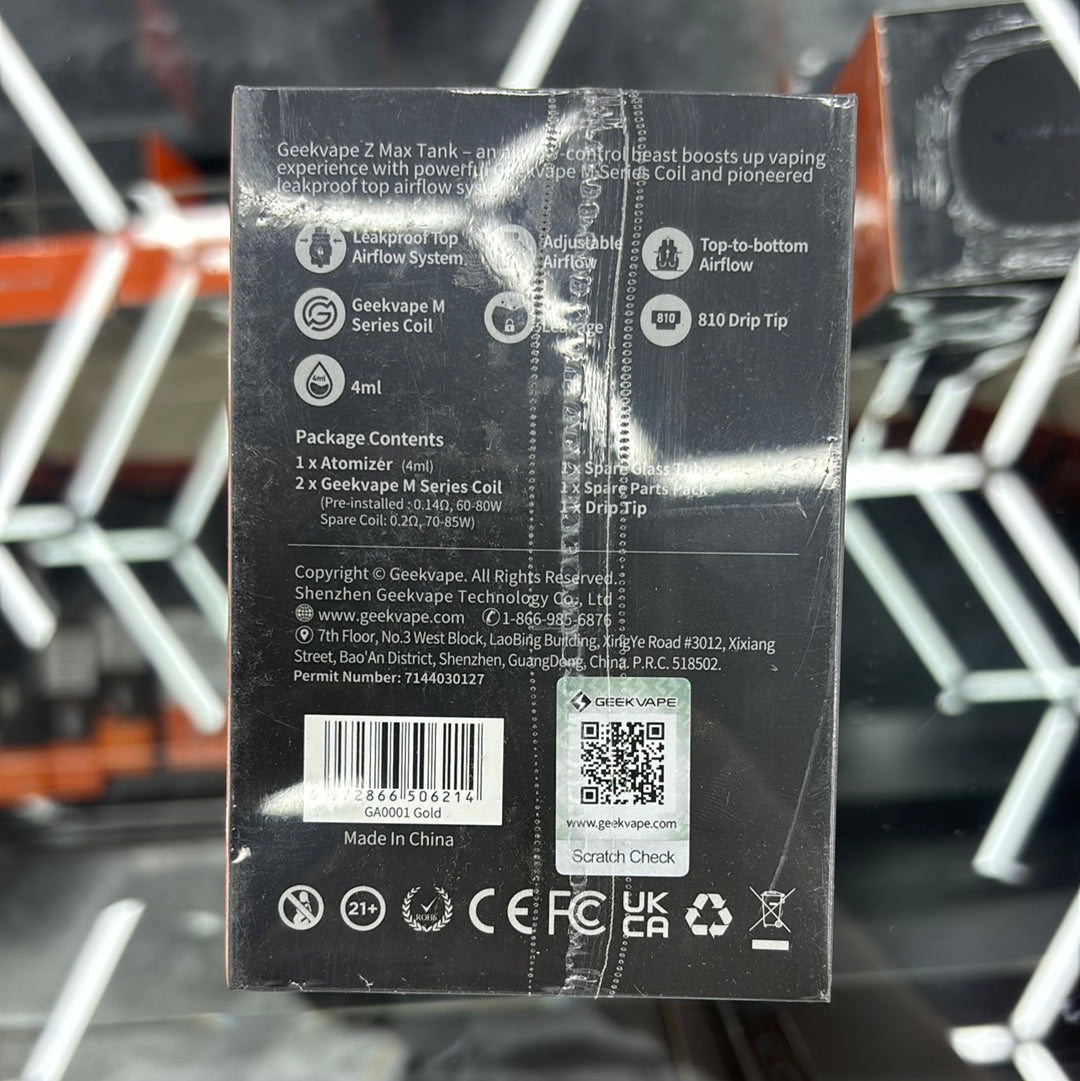Geek Vape Z max tank 4ML gold