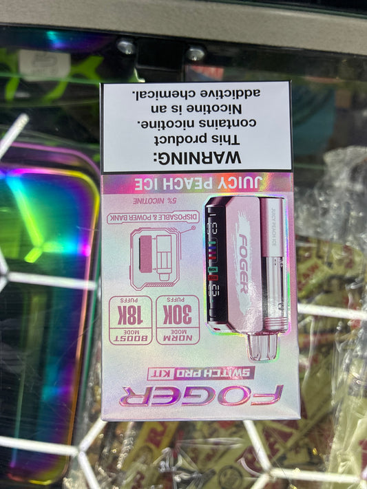 Fogger switch pro disposable kit 30k puffs juicy peach ice