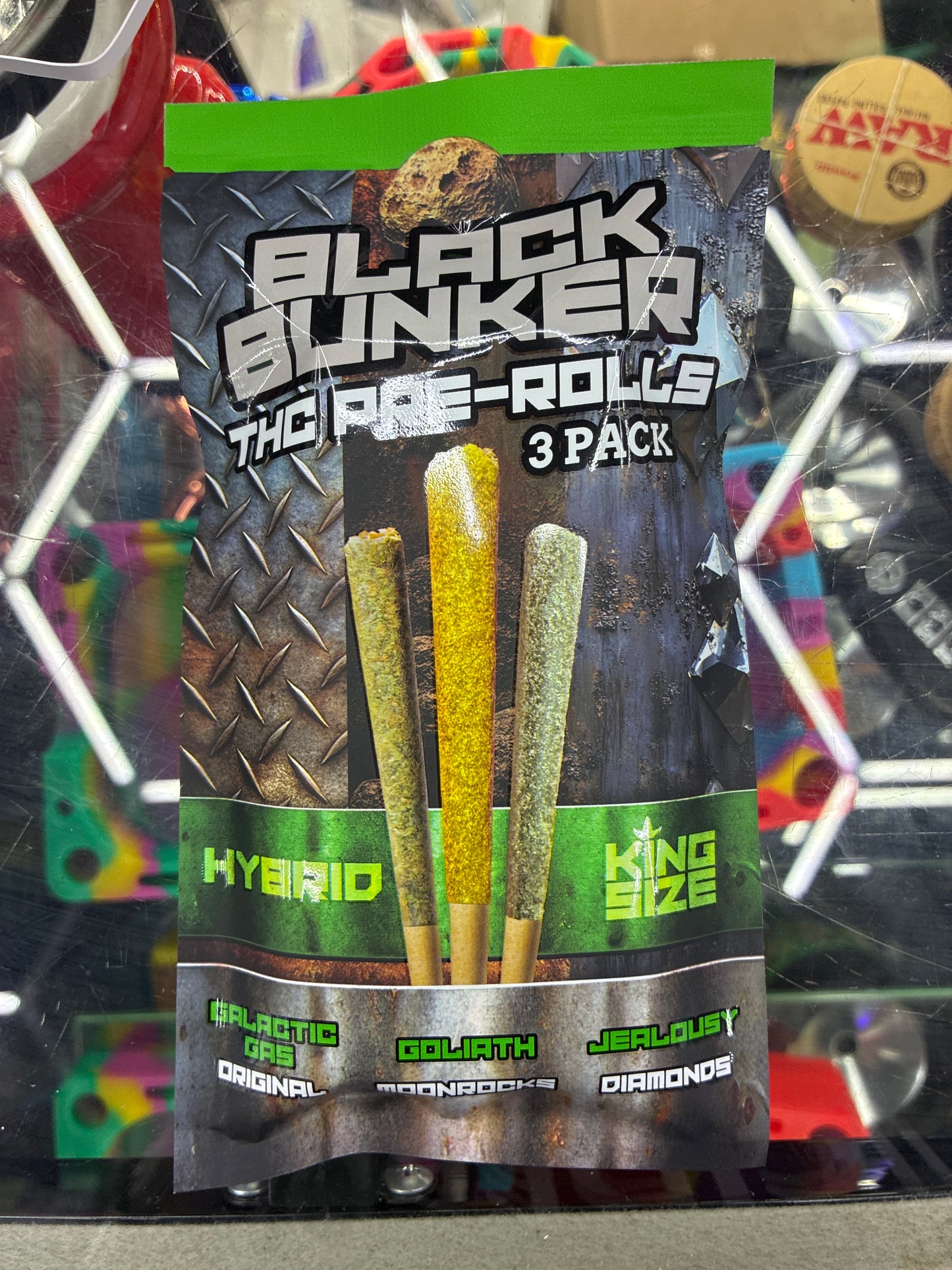 Black bunker thc pre-rolls 3 pack hybrid king size