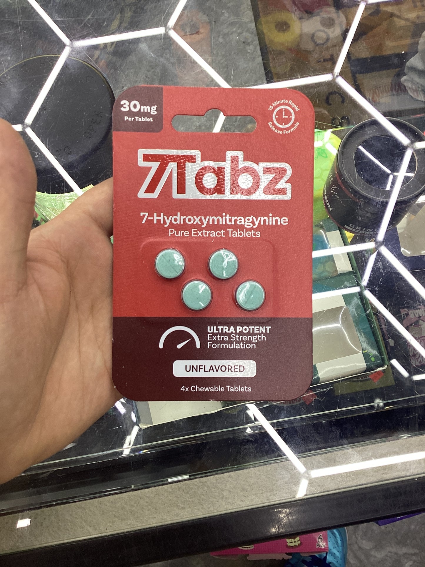 7 tabz extra strength 30mg unflavored