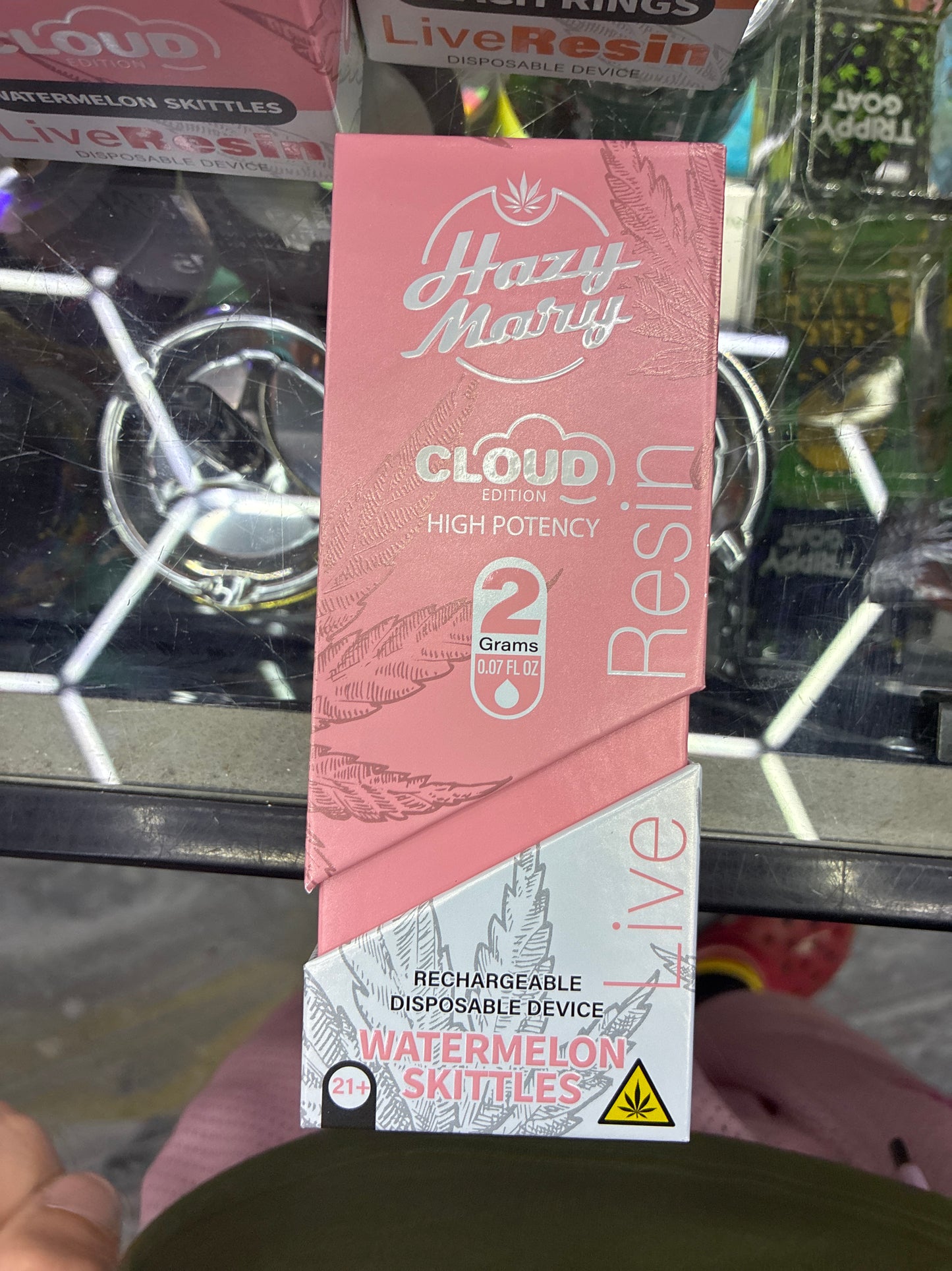 Hazy Mary cloud edition 2g live resin disposable watermelon skittles indica