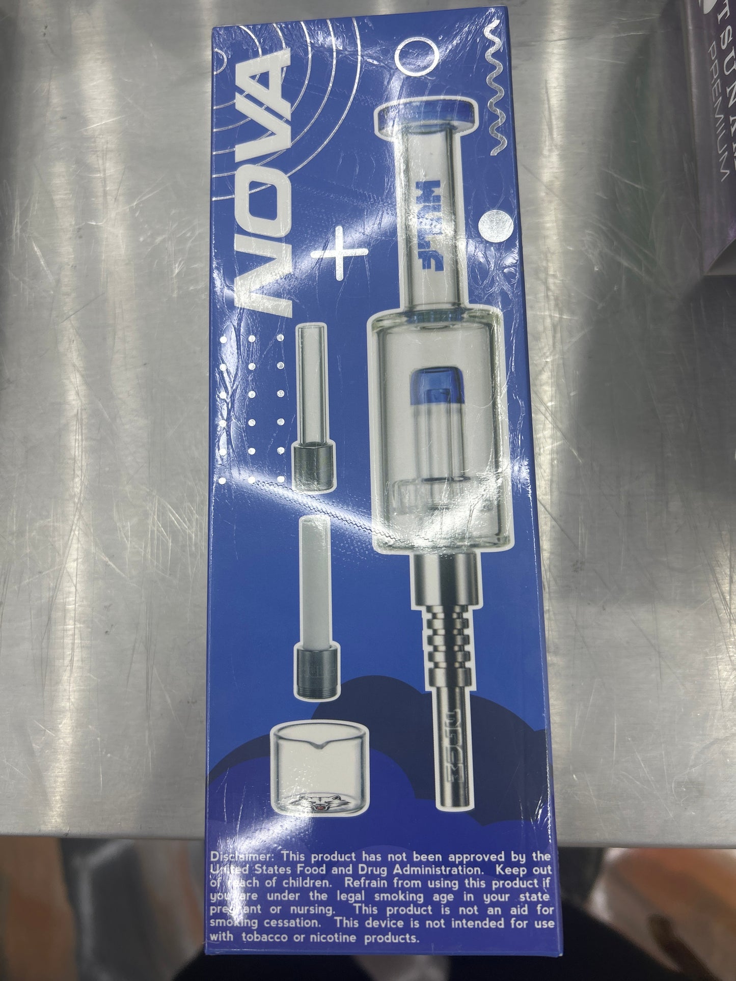 Wulf nova water filtered nectar collector blue