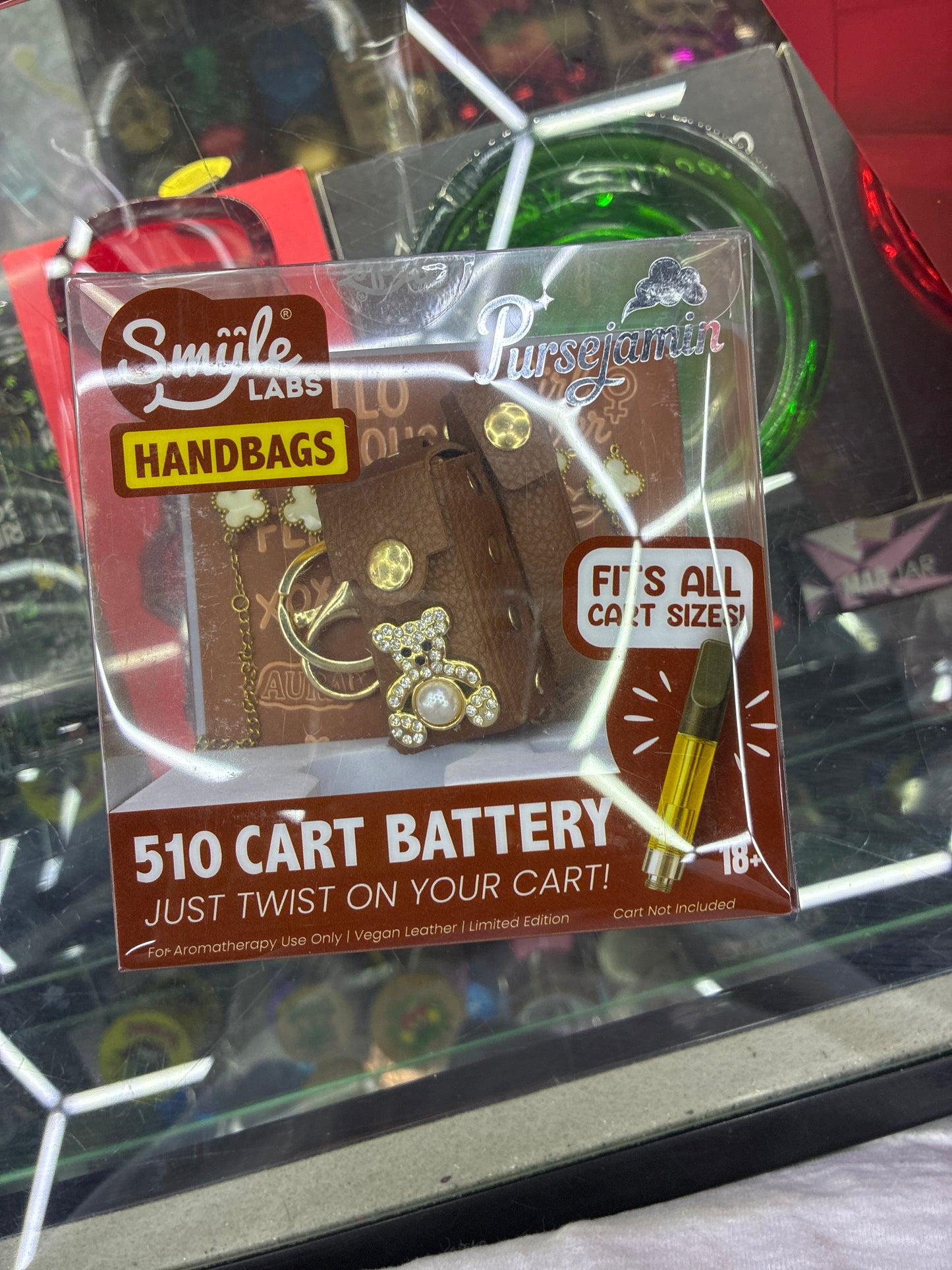 Smyle labs handbags 510 cart battery brown bear