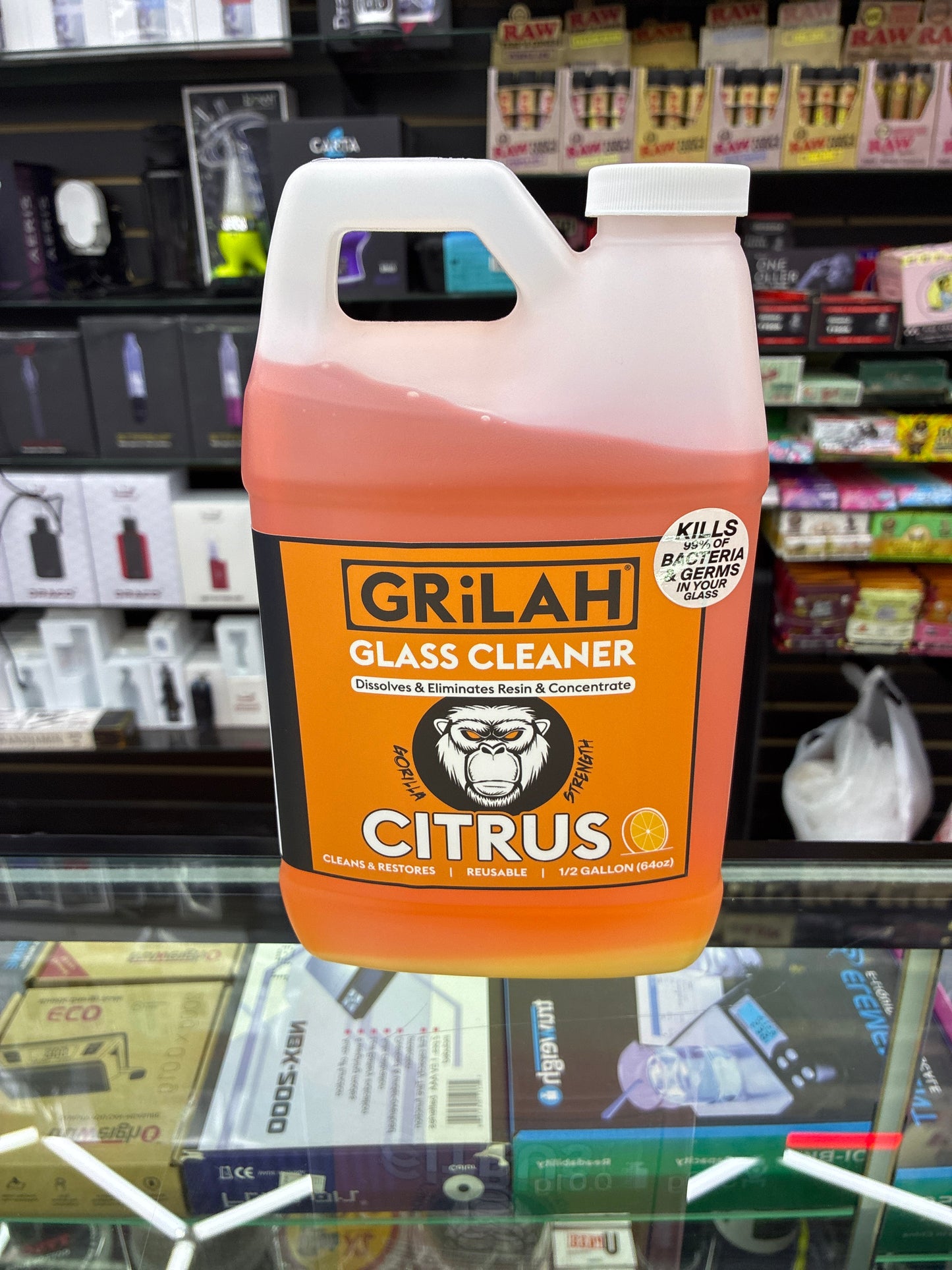 GRiLAH GLASS CLEANER CITRUS 64oz