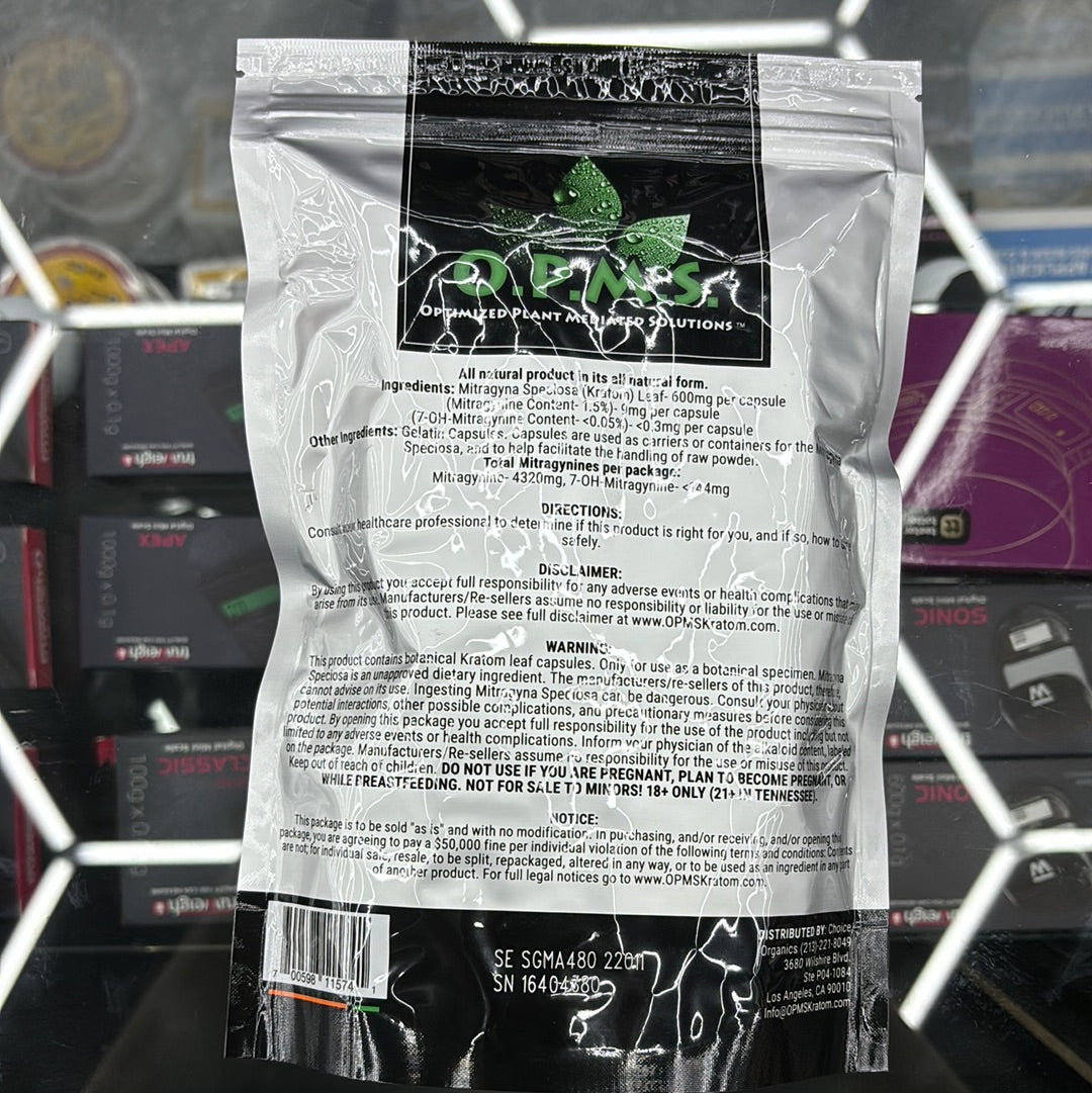 Opms malay kratom 480 capsules