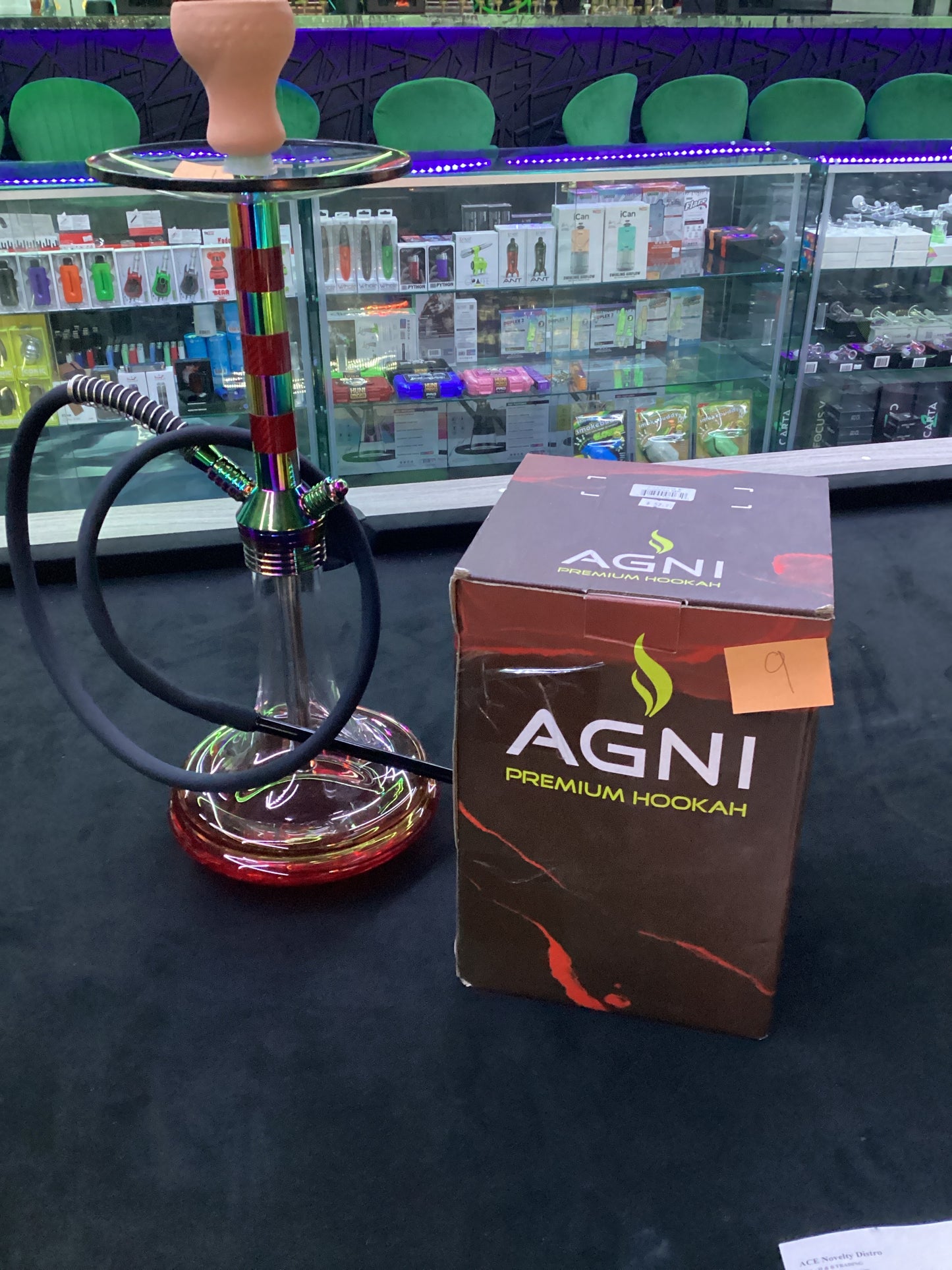 Agni hookah s carbon red