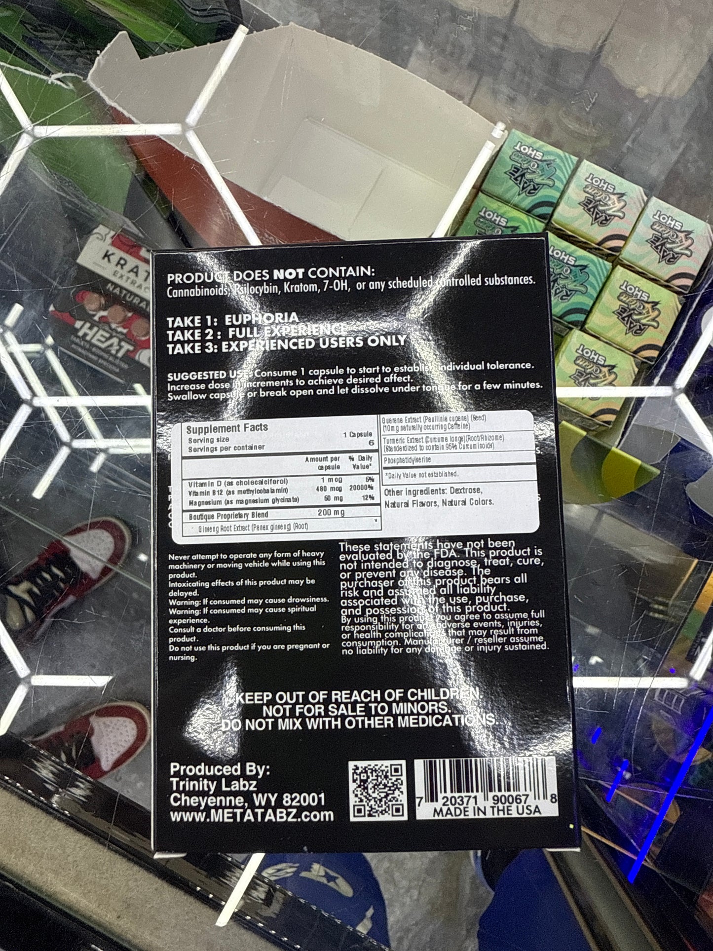 Meta 1500mg six capsules European euphoria unflavored