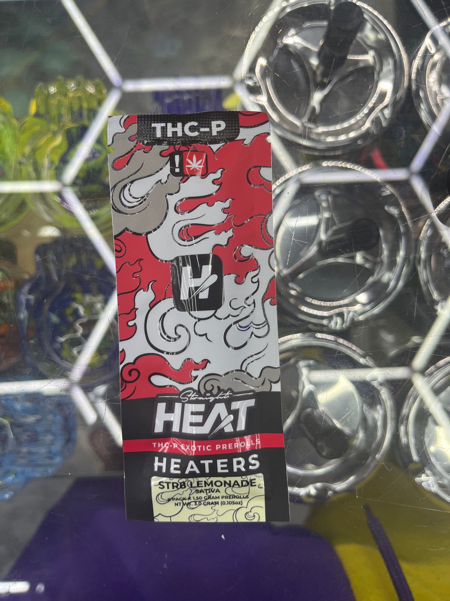 Heat thcp exotic prerolls str8 lemonade sativa 3g 2pck