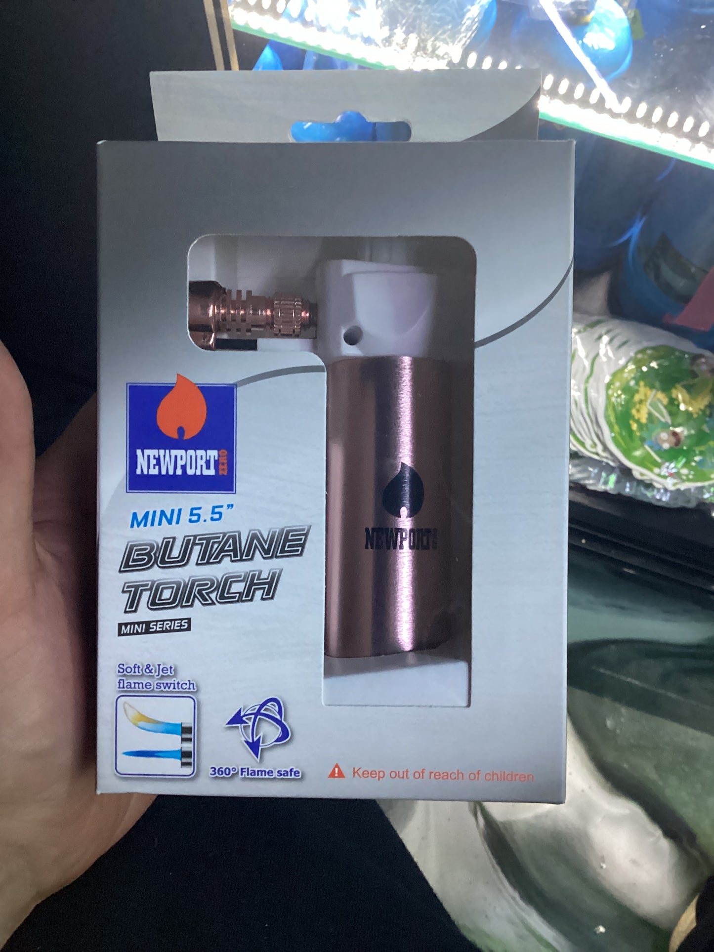 Newport zero mini 5.5” butane torch rose gold