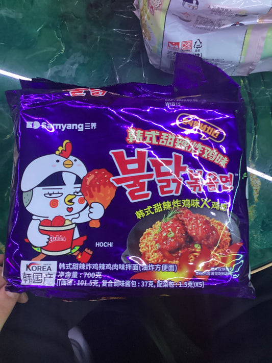 5 pack spicy noodle Korean fried chicken