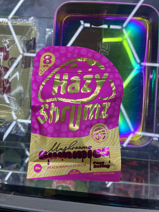 Hazy shrumz gummies peach mango flavor 8ct