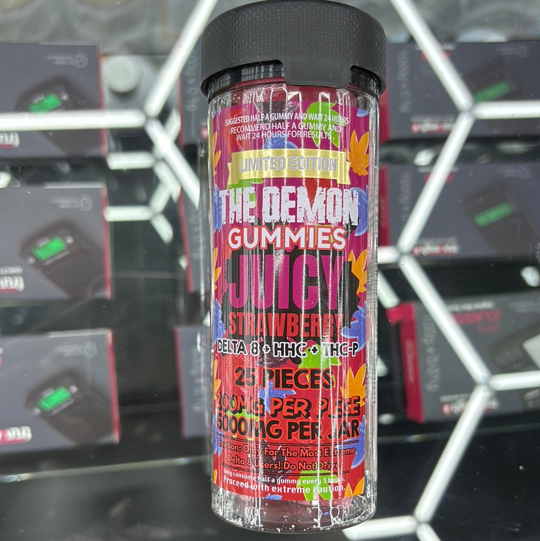 The demon gummies juicy strawberry,5000 MG per jar