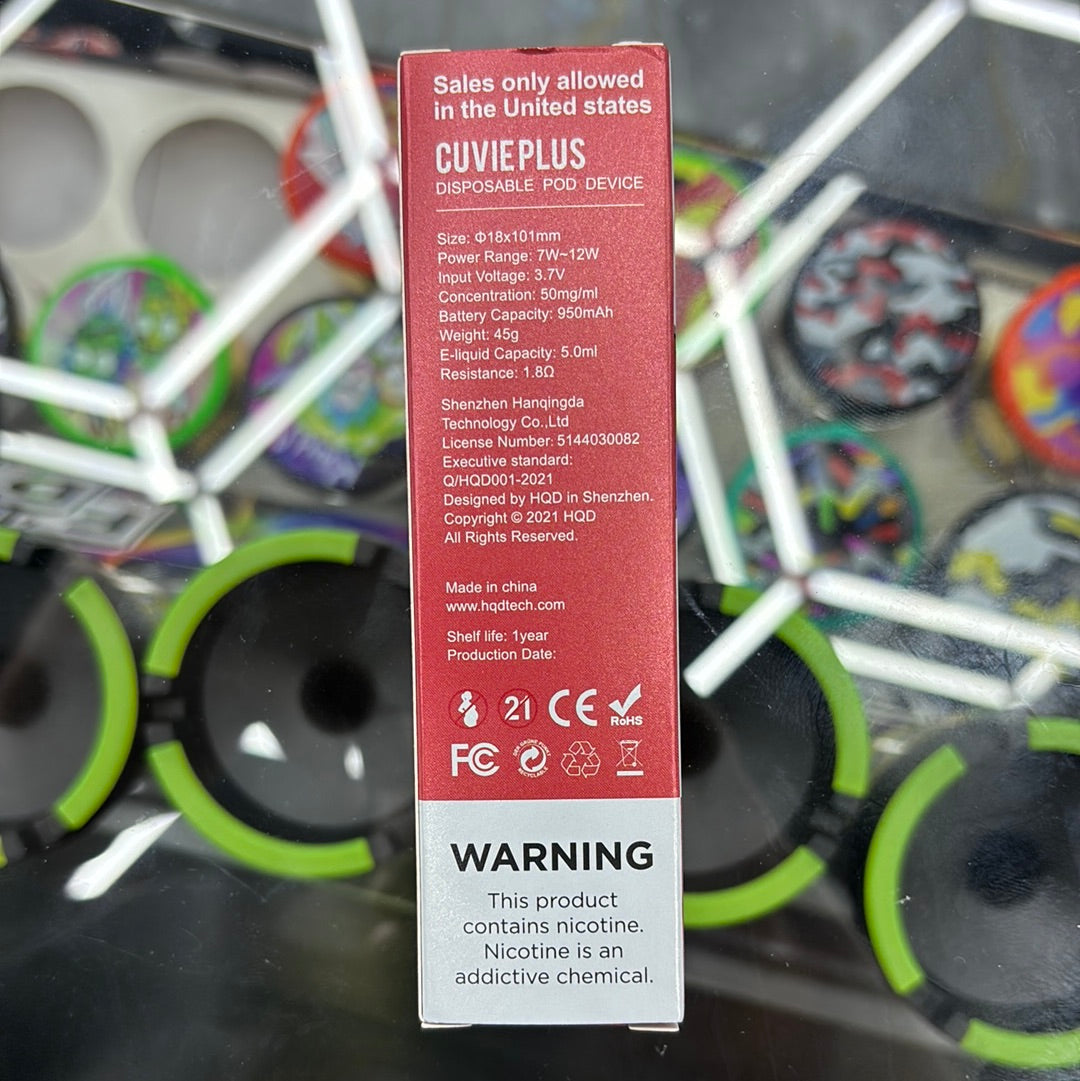 HQD lush ice, 1200 puffs curvie plus