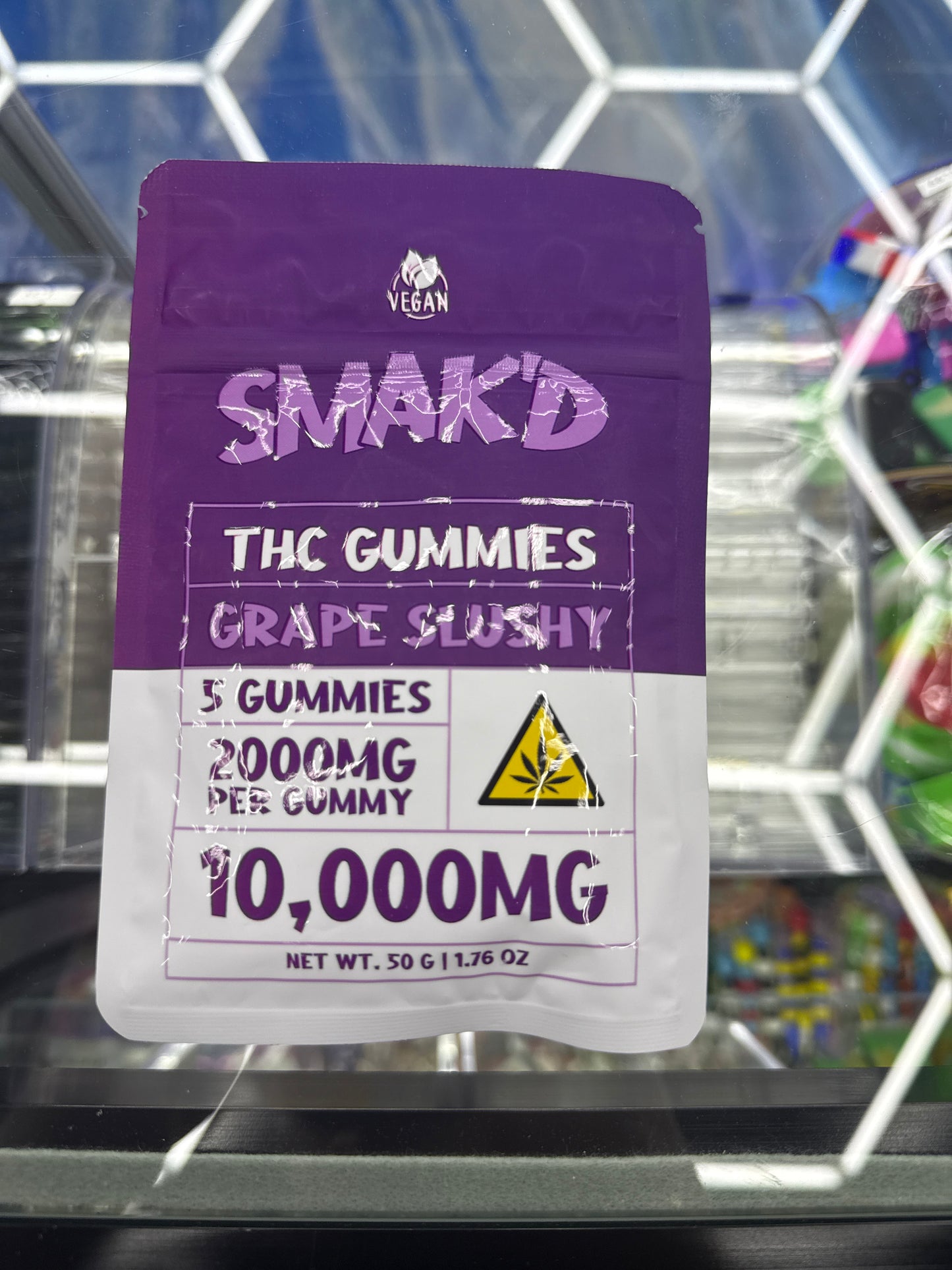 Smakd THC gummies grape slushy 5 count
