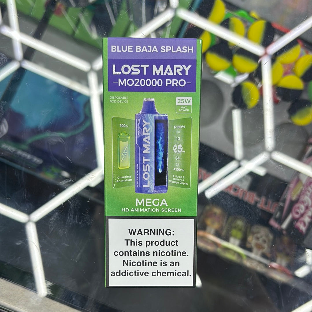 Lost Mary blue baja splash 20,000 puffs