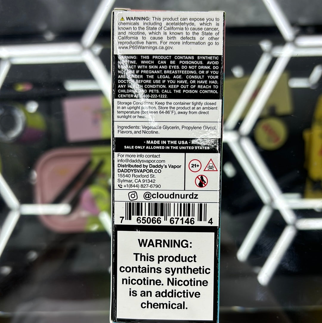 Cloud nurdz,apple watermelon ice 6MG 100ml