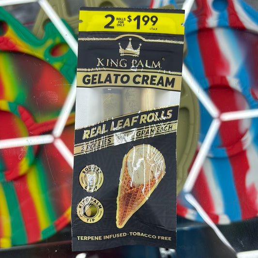 King palm gelato cream, 2 half gram king Palm cones