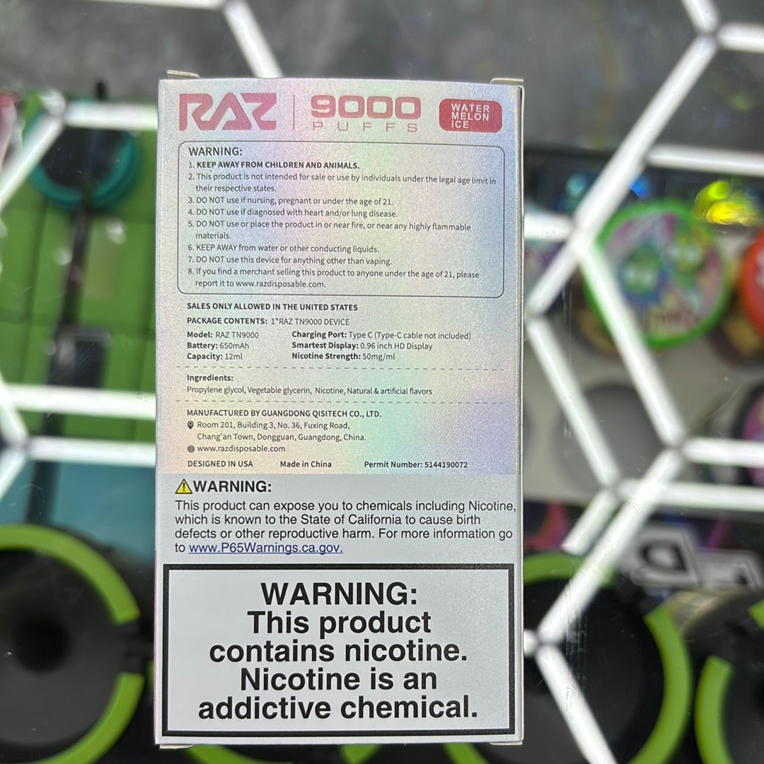 Raz 9000puffs watermelon ice