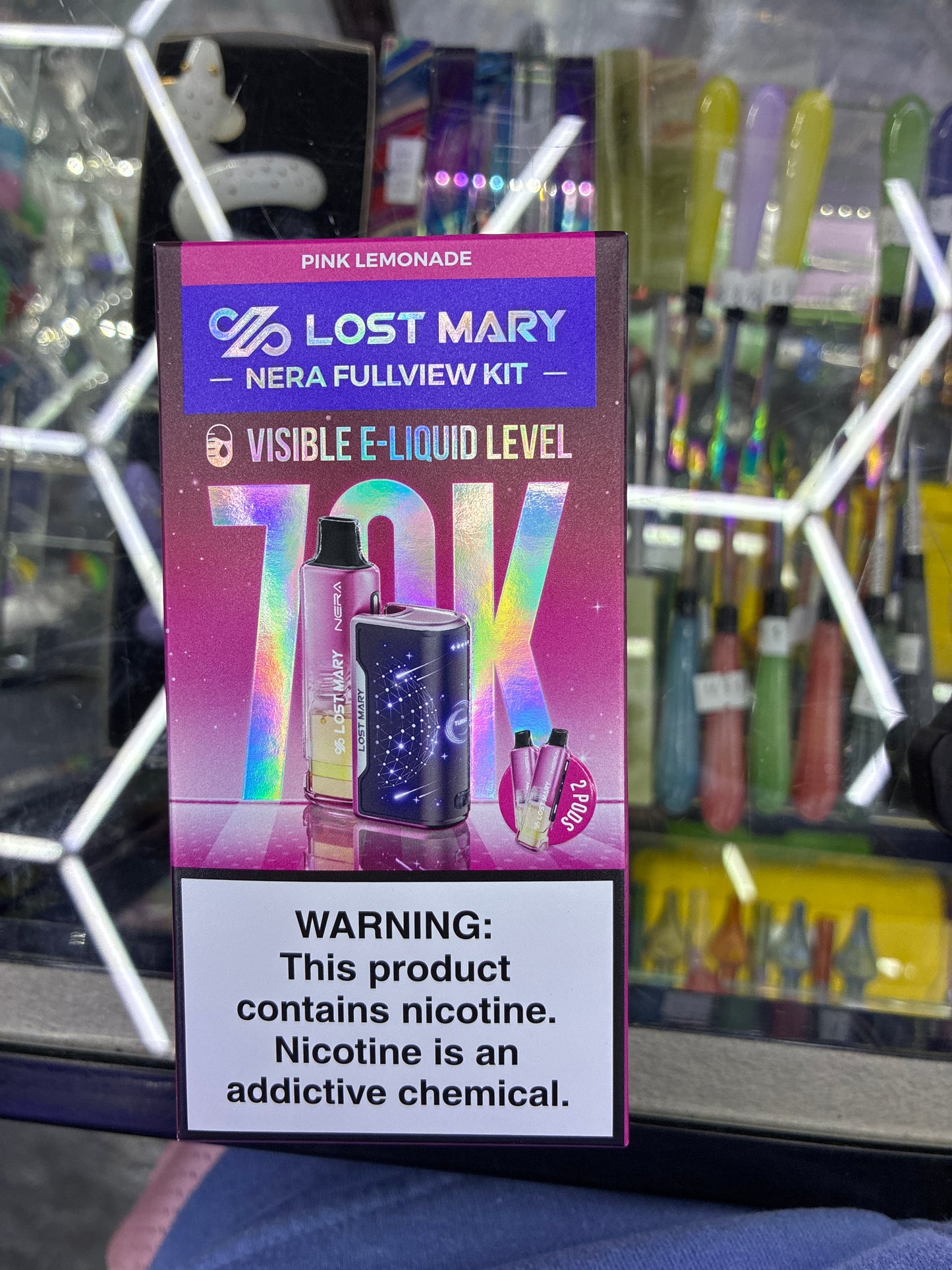 Lost Mary nera fullview kit 70k hits pink lemonade