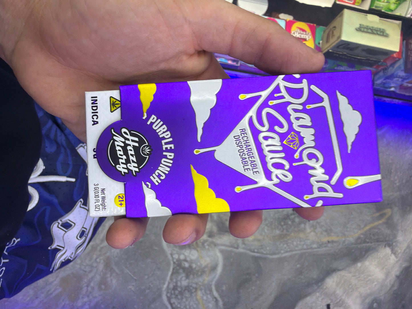 Hazy Mary Diamond Sauce 3g disposable purple punch indica