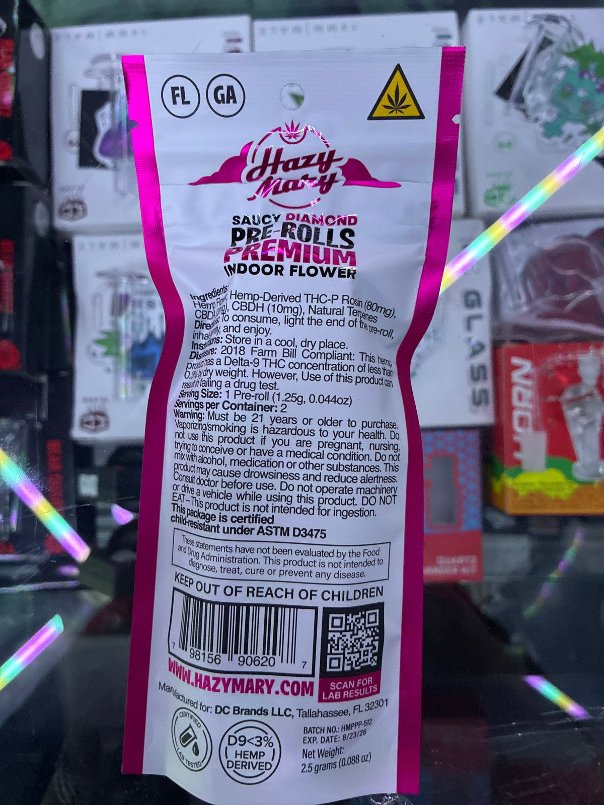 Hazy Mary 2x saucy diamond pre-roll 2.5g Cloud berry sativa