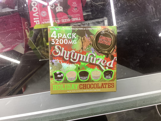 Shrumfuzed 4pack holiday chocolate shroom gummies