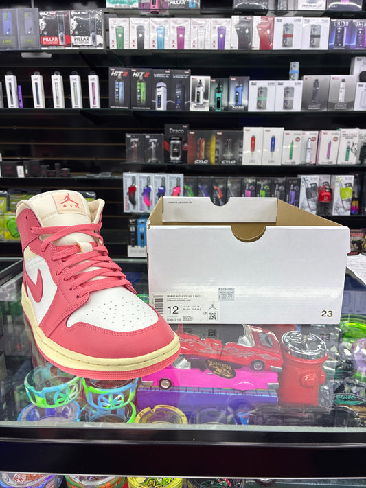 Wmns air jordan 1 mid pink salt guava size 12