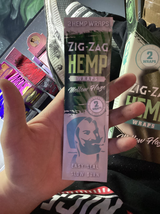 Zig-zag hemp wraps mellow haze