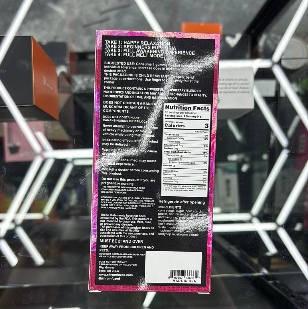 Shrumfuzed 10pack watermelon shroom gummies