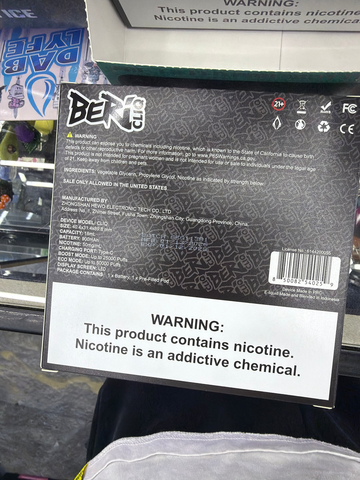 Beri Cliq 50K Puffs Pod + Kit (Miami Mint)