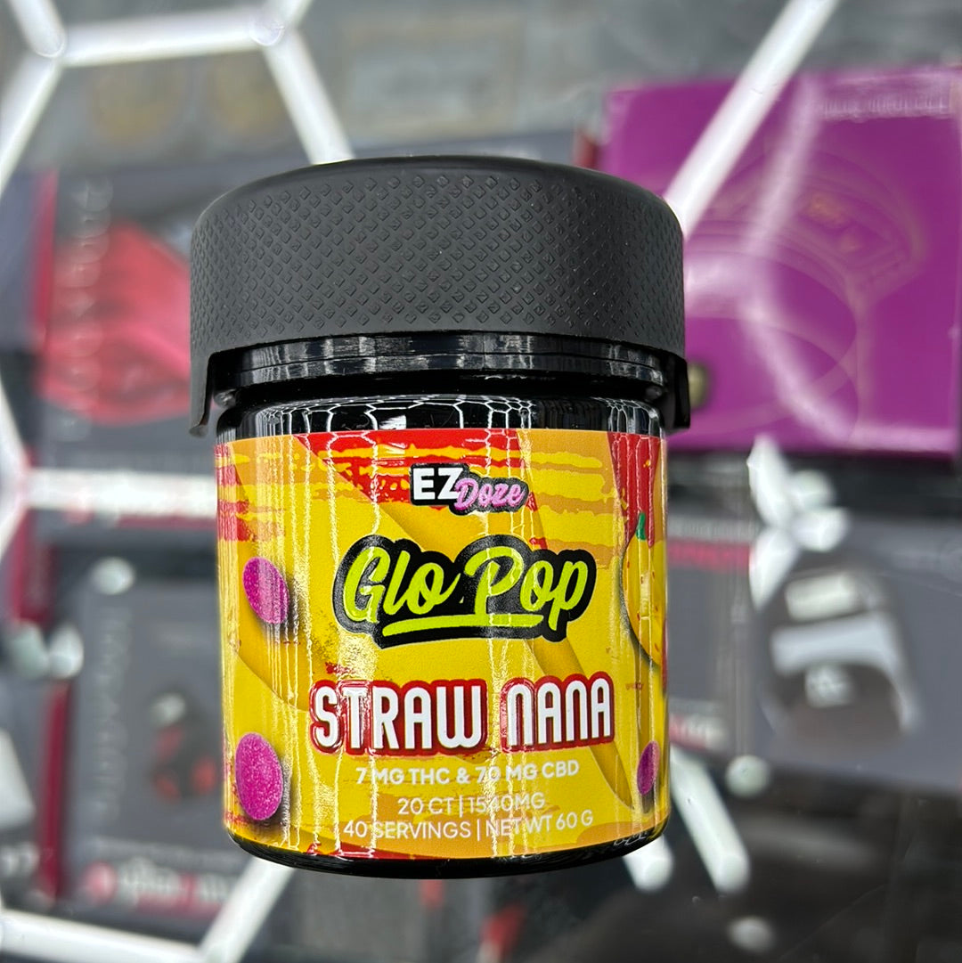 Ezdoze glo pop straw Nana, 1540 mg 40 servings