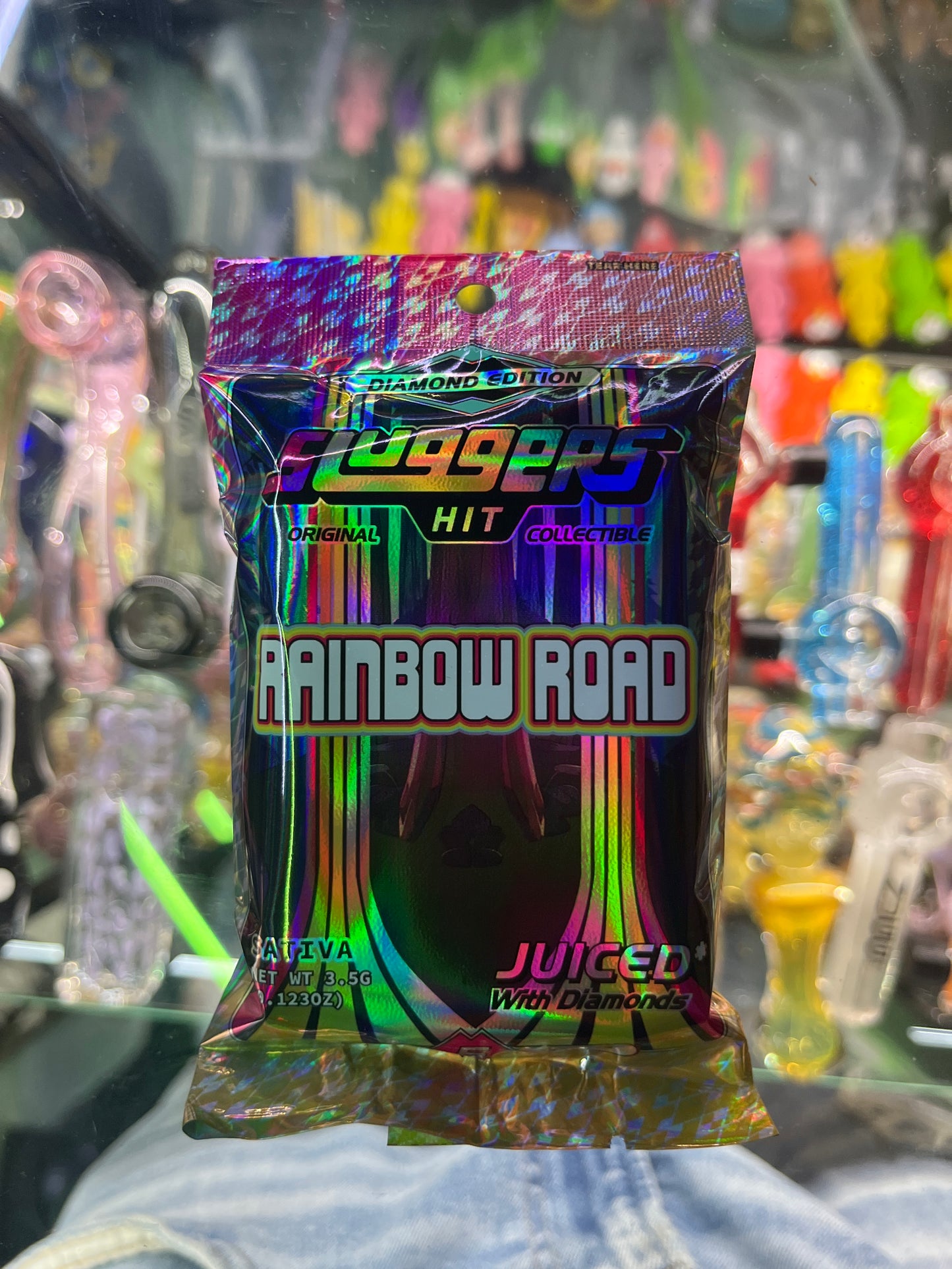 Sluggers hit juiced diamond preroll 5pck rainbow road sativa