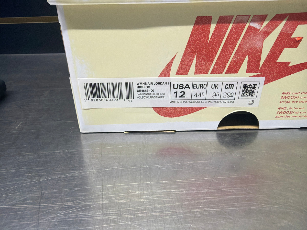 Jordan 1 Retro High Rare Air Sail Cinnabar Size 12
