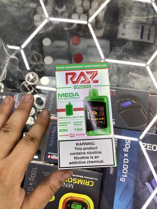 Raz dc25000 ltx 25k puffs sour raspberry watermelon
