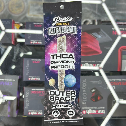 Pure exotics bustdown outer space hybrid, 2G pre-roll