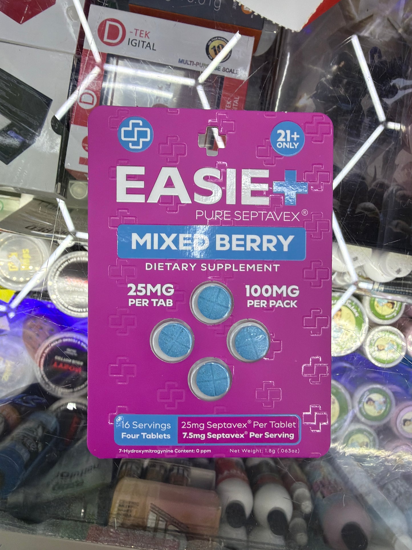 Easie + pure septavex 25mg x4ct mixed berry