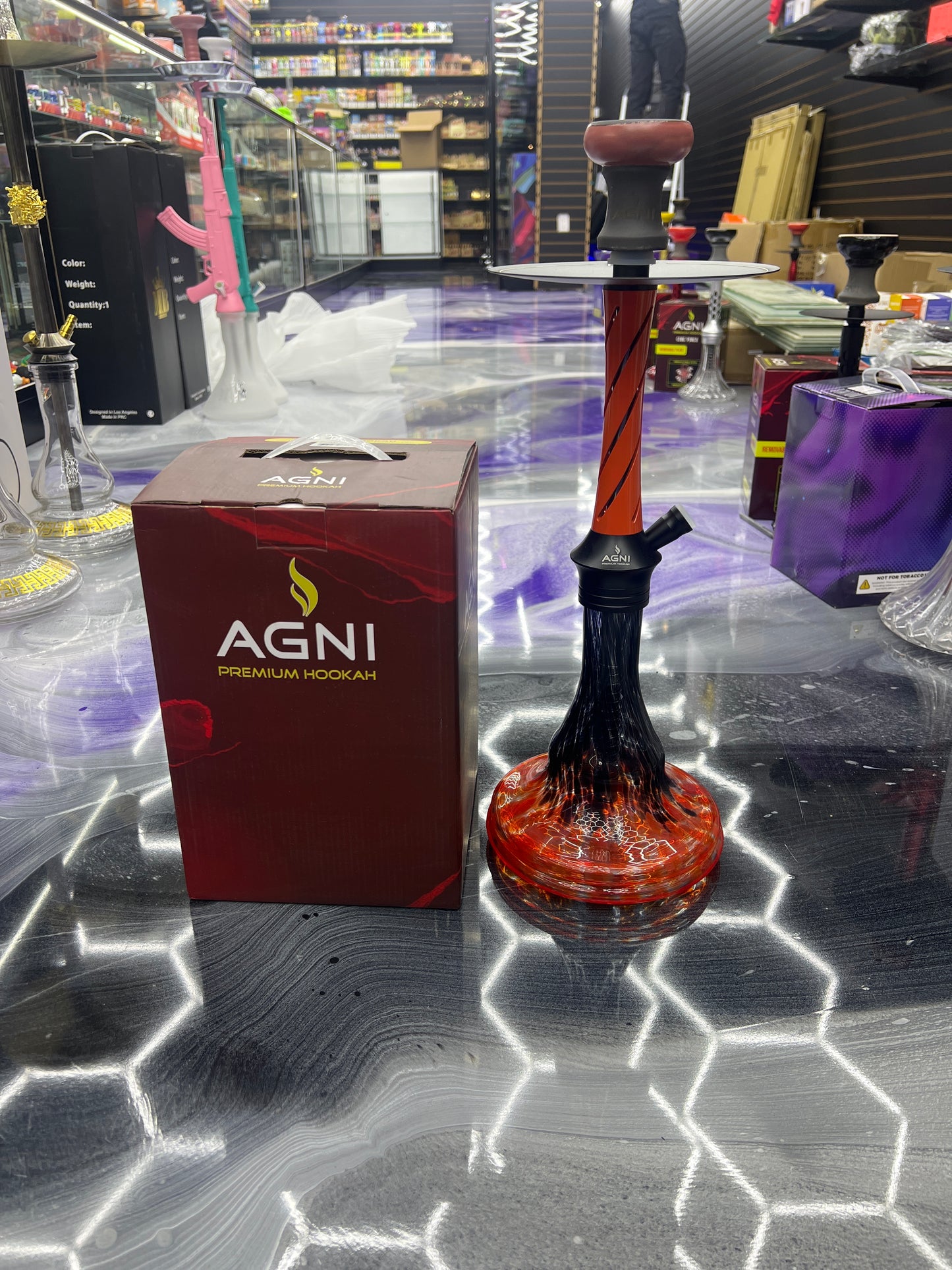 Agni hookah twist red