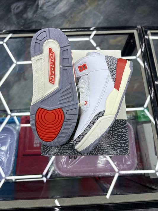 Jordan 3 retro ps white/cosmic claysail 11c