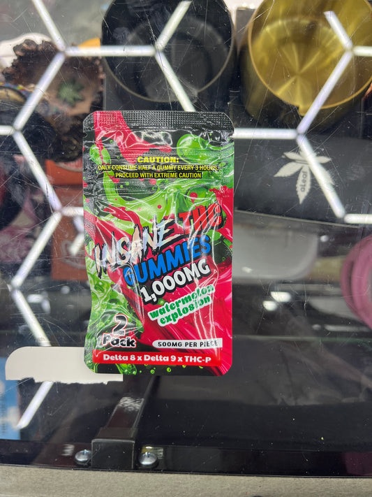 Insane THCa gummy’s 1000 mg watermelon splash
