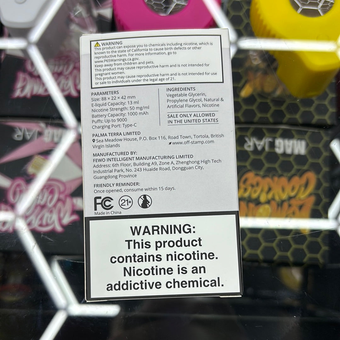 Off stamp California cherry