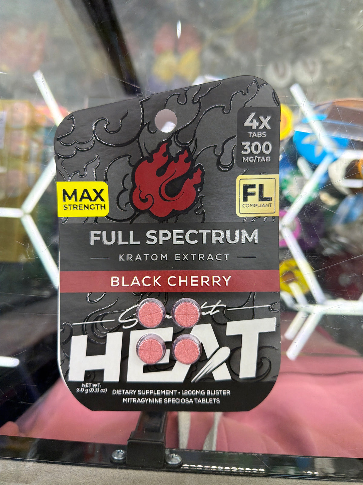 Heat full spectrum kratom extract 300mg x 4ct black cherry