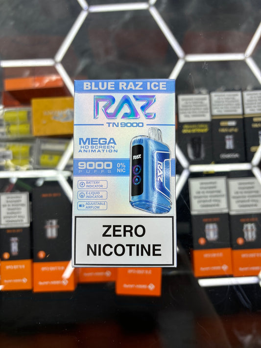 Raz 9000puffs blue razz ice zero nicotine