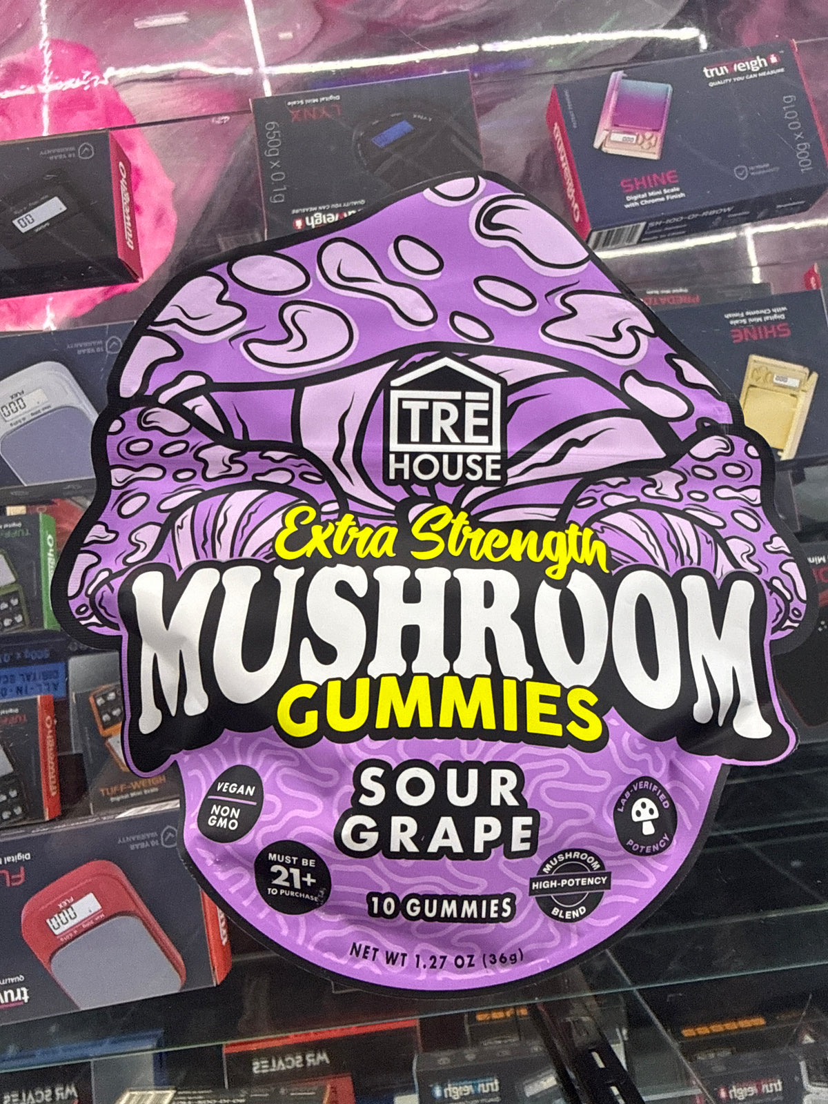 TRE House Extra Strength Mushroom Gummies Sour Grape 10 pack