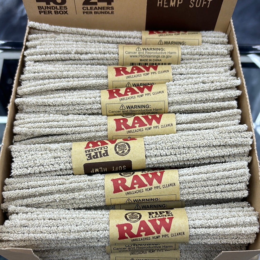 Raw pipe, cleaners 24 cleaners per bundle, hemp soft